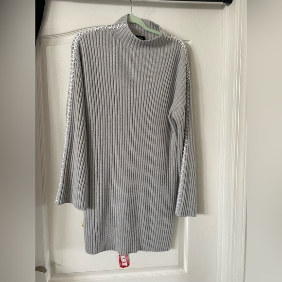 Derek Heart Dresses & Skirts - Derek Heart Gray Ribbed Sweater Dress